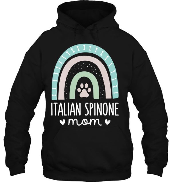Womens Italian Spinone Mom Shirt Rainbow Paw Dog Mom V-Neck