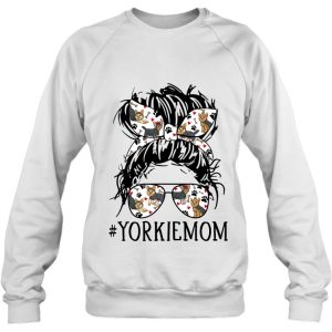 Womens Messy Bun Mom Yorkie Mom Sunglasses Dog Lovers 4