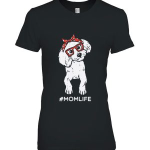 Womens Poodle Polka Dot Bandana Mom Life Mother’s Day Dog Mama Women