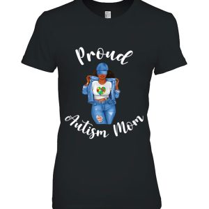 Womens Proud Autism Mom African American Black Mom Woman Strong