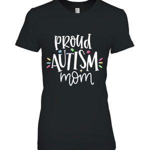 Womens Proud Autism Mom V-Neck