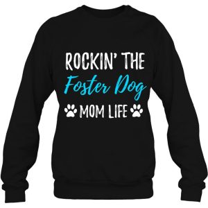 Womens Rocking The Foster Dog Mom Life Rescue Dog Gift Tank Top 4
