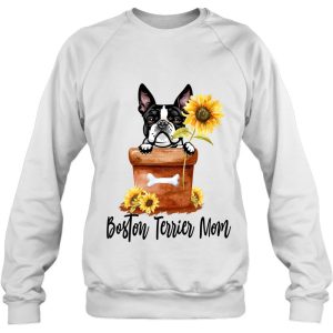 Womens Sunflower Boston Terrier Mom Dog Lover Gifts 4