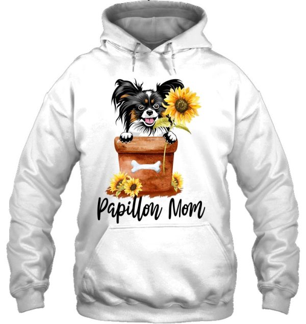 Womens Sunflower Papillon Mom Dog Lover Gifts