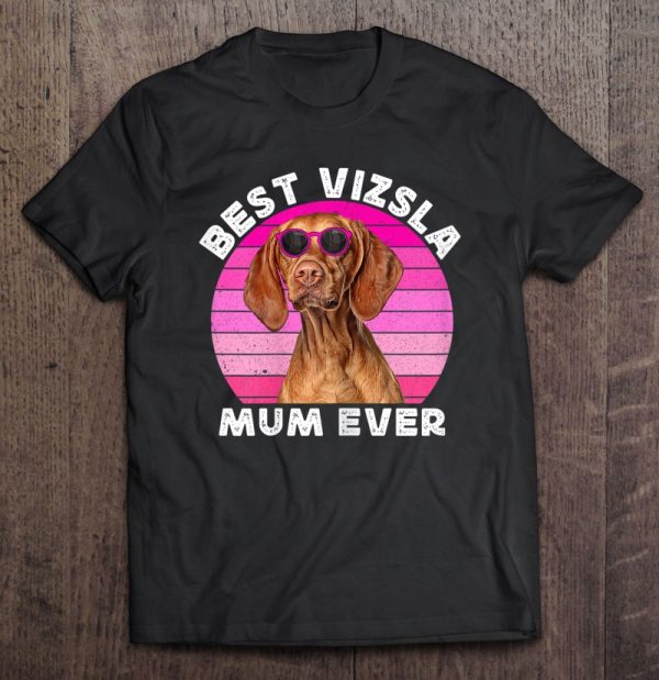 Womens Vizsla Mum For Women Retro Cute Hungarian Vizsla Dog Lovers