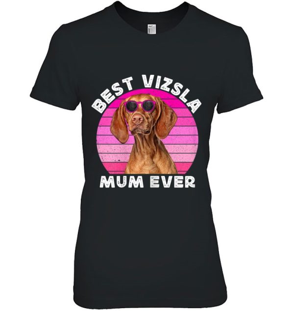 Womens Vizsla Mum For Women Retro Cute Hungarian Vizsla Dog Lovers