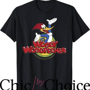 Woody Woodpecker T-Shirt Classic Logo T-Shirt Movie
