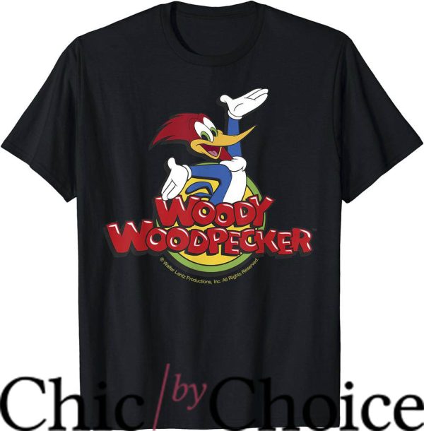 Woody Woodpecker T-Shirt Classic Logo T-Shirt Movie