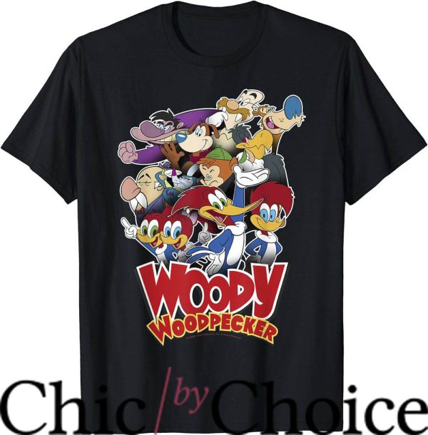 Woody Woodpecker T-Shirt Group Shot Vintage Poster Tee Movie