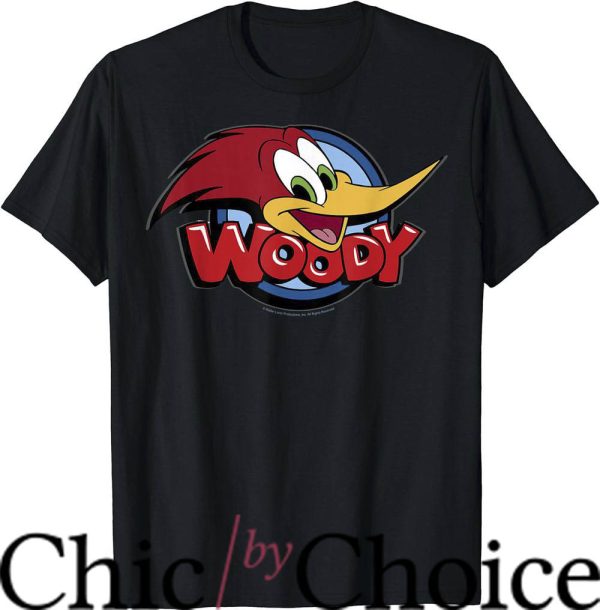 Woody Woodpecker T-Shirt Large Face Logo T-Shirt Movie