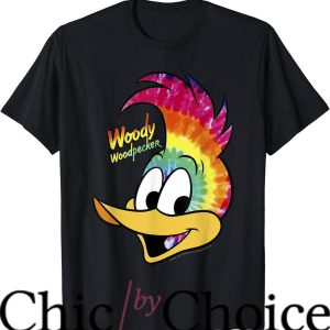 Woody Woodpecker T-Shirt Tie Dye Portrait T-Shirt Movie