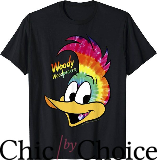 Woody Woodpecker T-Shirt Tie Dye Portrait T-Shirt Movie