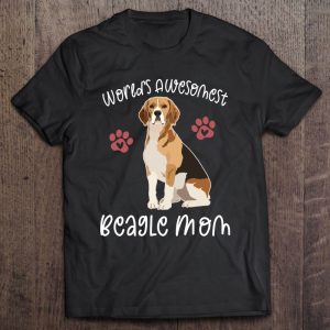 World’s Awesomest Beagle Mom Funny Dog Lover Quote Graphic