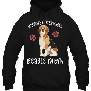 Worlds Awesomest Beagle Mom Funny Dog Lover Quote Graphic 3