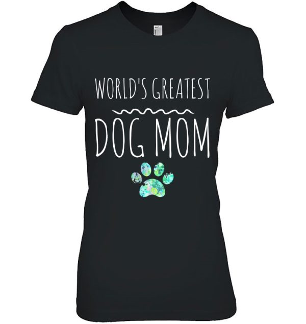 World’s Greatest Dog Mom Gift Pet Owner Paw Print