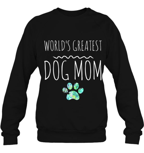 World’s Greatest Dog Mom Gift Pet Owner Paw Print