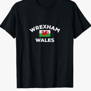 Wrexham T Shirt Flag City Tourist Souvenir Country Tee