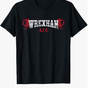 Wrexham T Shirt Red Dragon Wrecsam Retro Vintage Tee