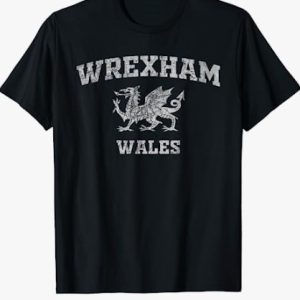 Wrexham T Shirt Wrexham Wales Retro Vintage Tee Shirt