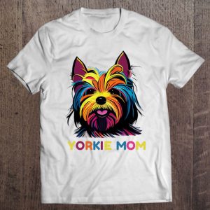 Yorkie Mom Colorful Pop Art Portrait Yorkie Dog Lover
