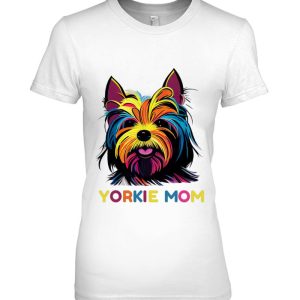 Yorkie Mom Colorful Pop Art Portrait Yorkie Dog Lover