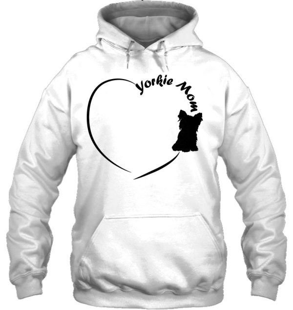 Yorkie Mom – Heart Outline And Silhouette Design