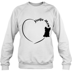 Yorkie Mom Heart Outline And Silhouette Design 4