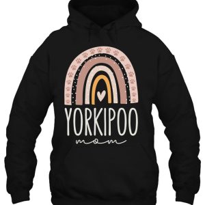 Yorkipoo Mom Shirt Cute Rainbow Paw Dog Mom 3