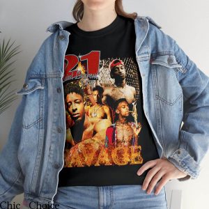 21 Savage Shirt 21 Savage Saint Poster Graphic Tee Music