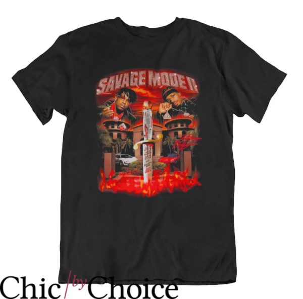 21 Savage Shirt Savage Mode II Merch T-Shirt Music