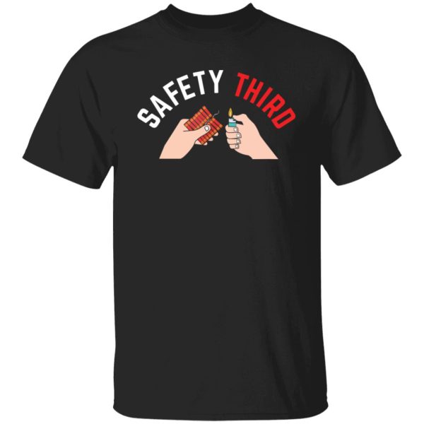 4th of july patriotic fireworks safety third shirt