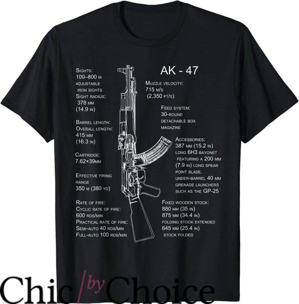 Ak 47 T-Shirt AK-47 Blueprint