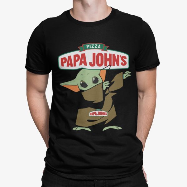 Baby Yoda Pizza Papa John’s Shirt