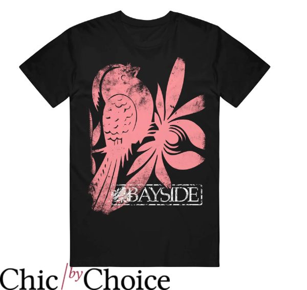 Bay Side T-Shirt Pink Bird Logo T-Shirt Trending