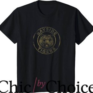 Bay Side T-Shirt Tigers Distressed Circle Gold Tee Trending