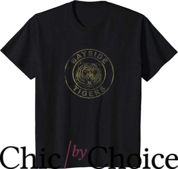 Bay Side T-Shirt Tigers Distressed Circle Gold Tee Trending