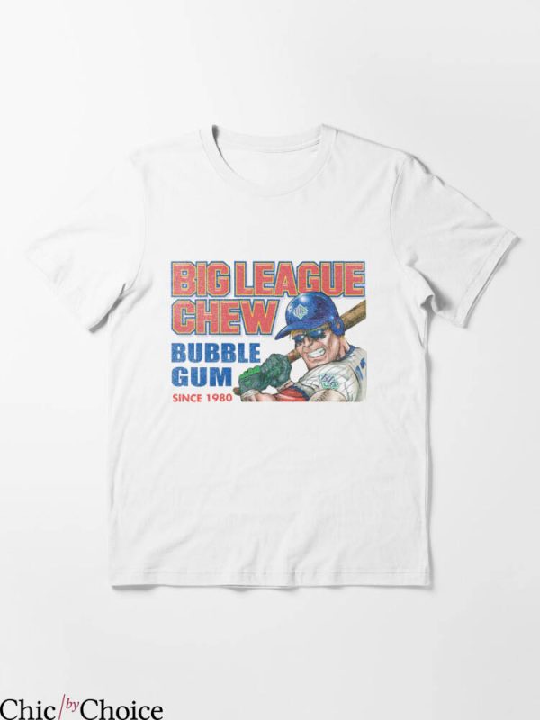 Big League Chew T-Shirt Bubble Gum Since 1980 Baseball