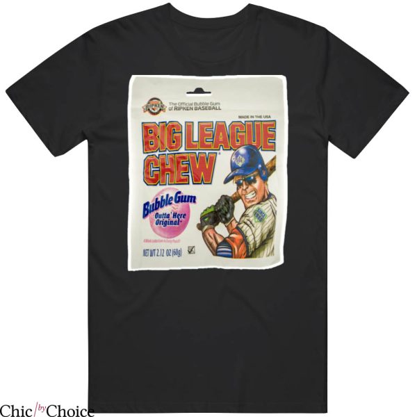 Big League Chew T-Shirt Official Bubble Gum Riken Baseball