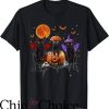 Black Cat T-Shirt Black Cat Sitting On Pumpkin