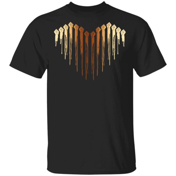 Black lives matter BLM hand heart shirt