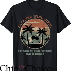Catalina Wine Mixer T-Shirt Wine Bluegrass Music Palms Tree