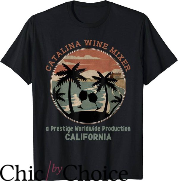 Catalina Wine Mixer T-Shirt Wine Bluegrass Music Palms Tree