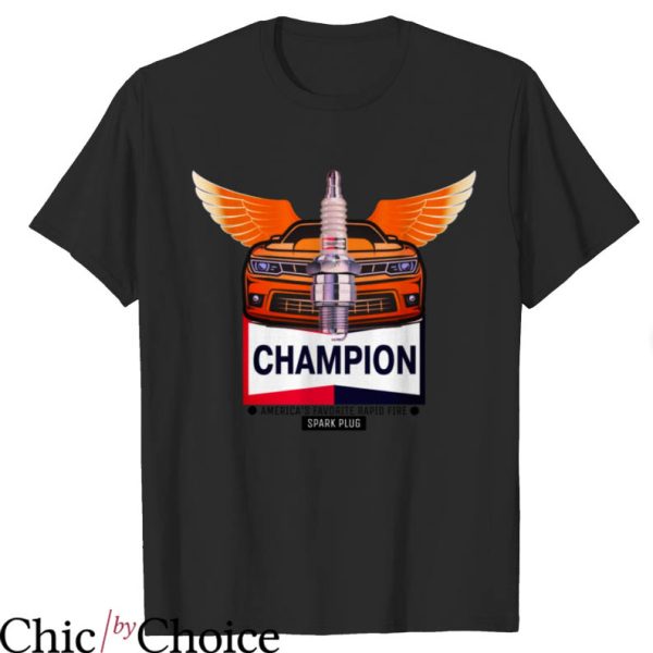 Champion Spark Plugs T-Shirt Car Wings