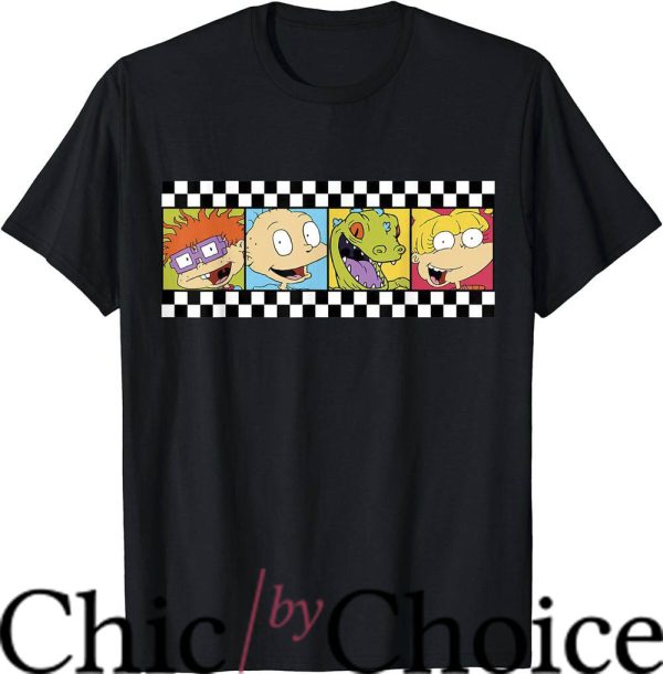 Checker Board T-Shirt Border Chuckie Tommy Reptar T-Shirt