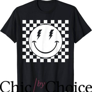 Checker Board T-Shirt Checkered Smiling Happy Face Trending