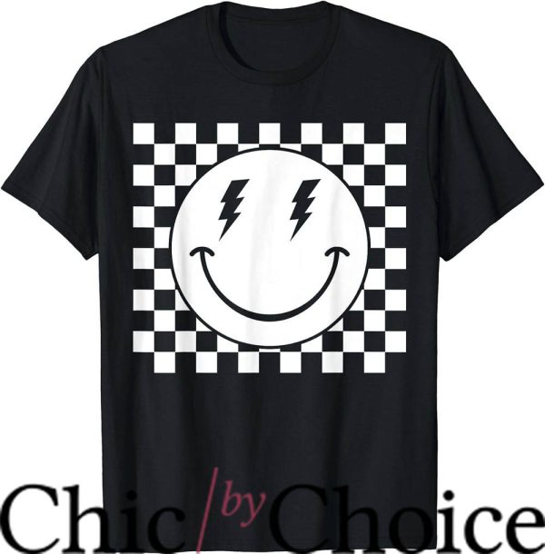 Checker Board T-Shirt Checkered Smiling Happy Face Trending