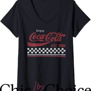 Checker Board T-Shirt CocaCola Established 1886 Checkerboard