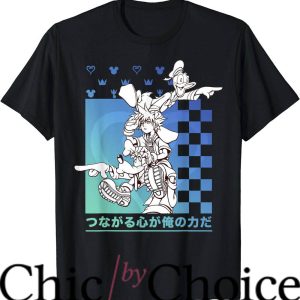 Checker Board T-Shirt Disney Kingdom Heart Sora Donald Goofy