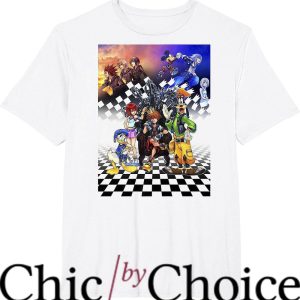 Checker Board T-Shirt Disney Kingdom Hearts Group Trending