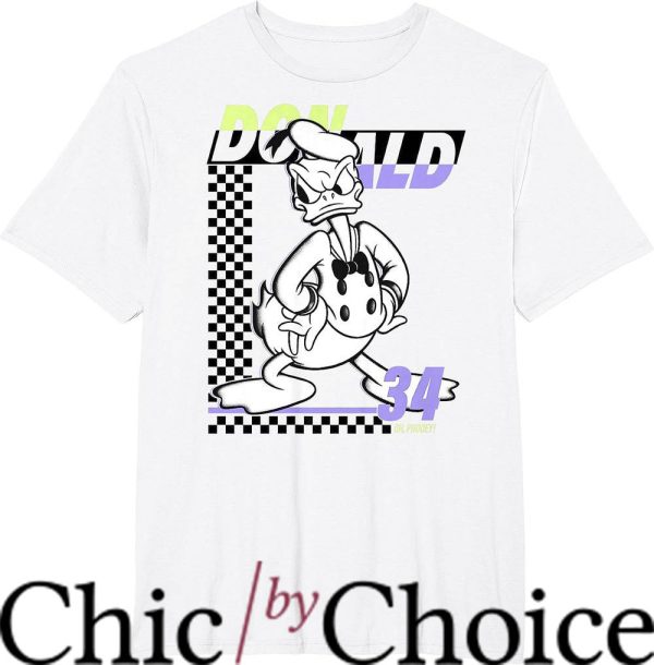 Checker Board T-Shirt Donald Duck 34 Checkerboard T-Shirt